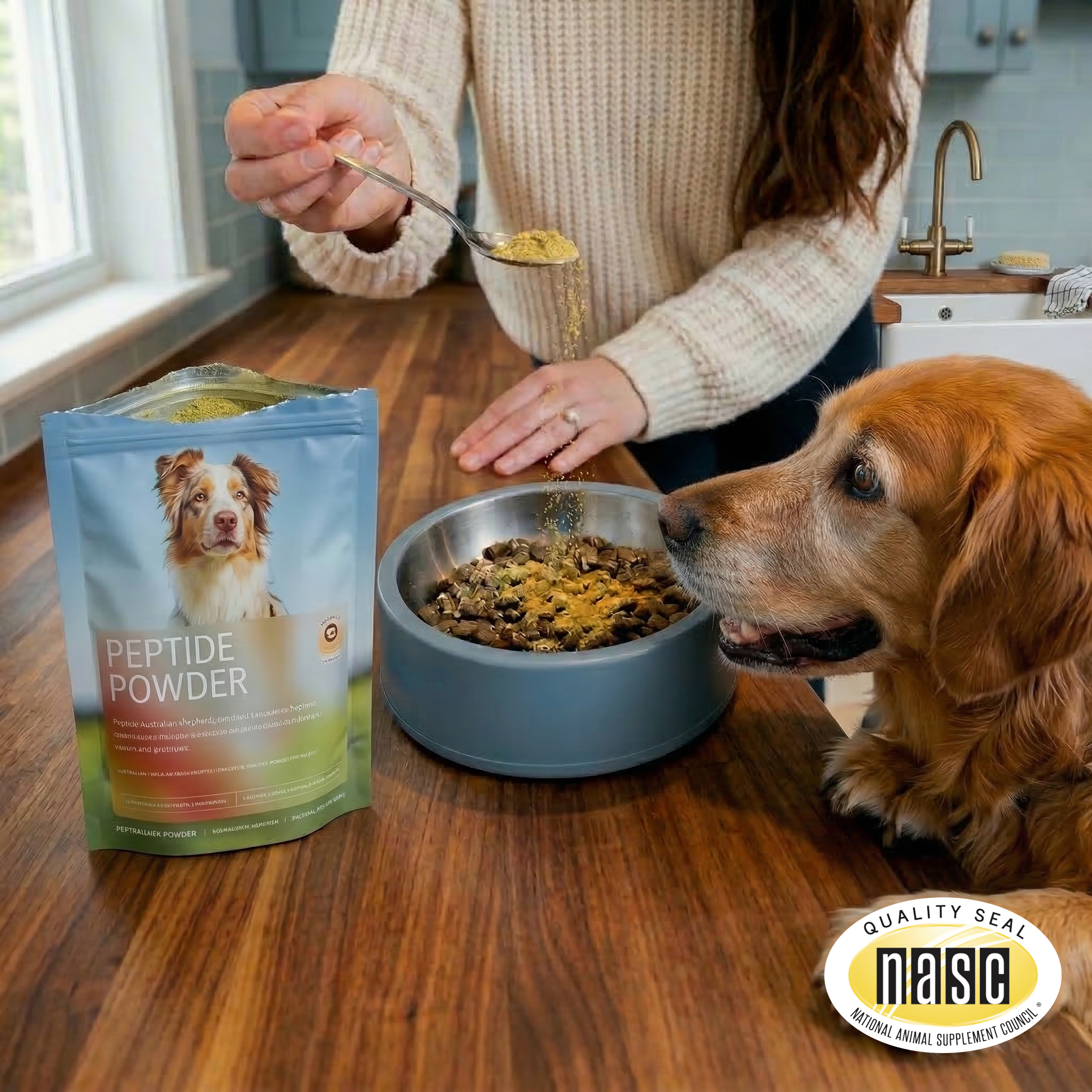 The Daily Wellbeing Peptide Powder That Gives You Your Dog Back